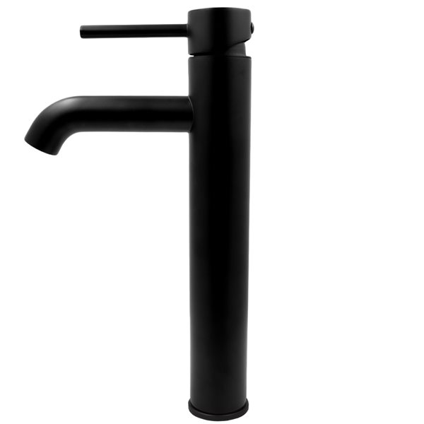 Novatto Myers Matte Black 1-Handle Vessel Bathroom Sink Faucet