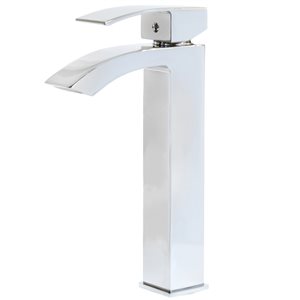 Novatto Steger Chrome 1-Handle Vessel Bathroom Sink Faucet