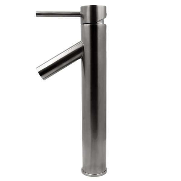 Novatto Dalyss Gunmetal 1-Handle Vessel Bathroom Sink Faucet