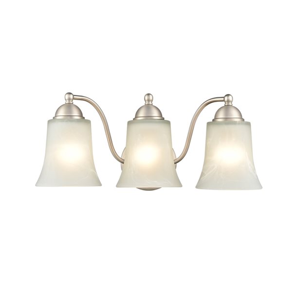 Millennium Lighting 3-light Traditional Vanity Light in Nickel