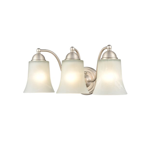 Millennium Lighting 3-light Traditional Vanity Light in Nickel