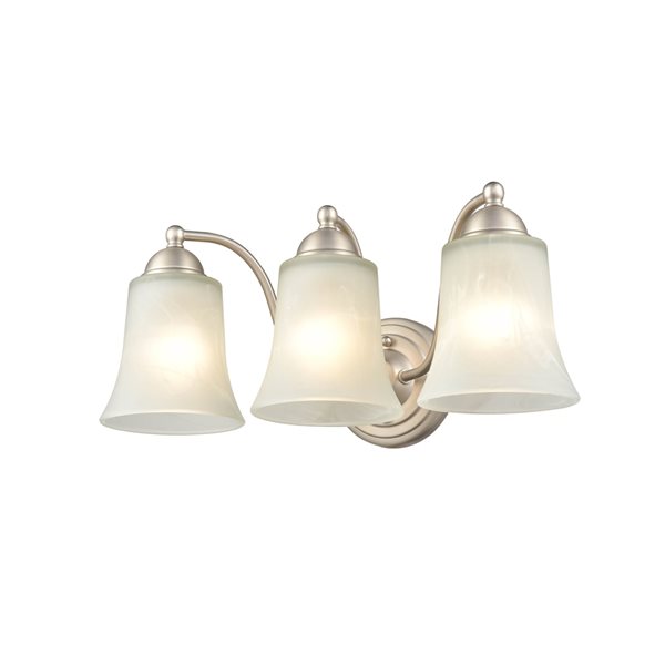 Millennium Lighting 3-light Traditional Vanity Light in Nickel