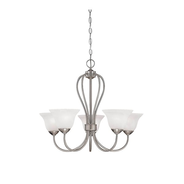 Millennium Lighting Main Street 5-light Satin Nickel Traditional Cage Chandelier