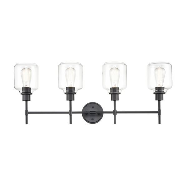 Millennium Lighting Asheville 4-light Black Traditional Vanity Light