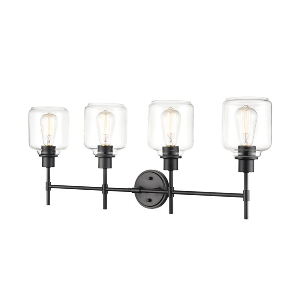 Millennium Lighting Asheville 4-light Black Traditional Vanity Light