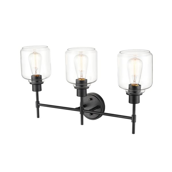 Millennium Lighting Asheville 3-light Black Traditional Vanity Light