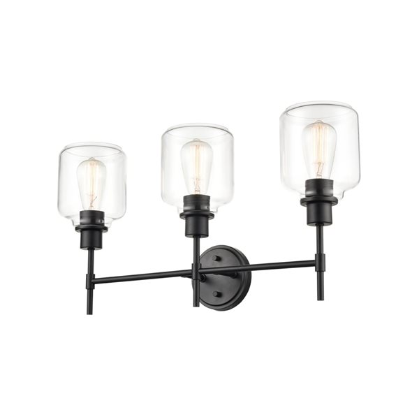 Millennium Lighting Asheville 3-light Black Traditional Vanity Light