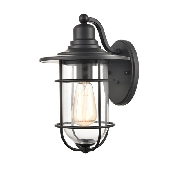 Millennium Lighting 16-in Black Hardwired Medium Base (e-26) Outdoor Wall Light