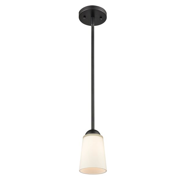 Millennium Lighting Mini-pendant Light Matte Black Traditional Etched Glass Bell Pendant Light