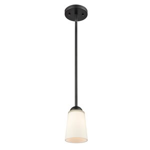 Millennium Lighting Mini-pendant Light Matte Black Traditional Etched Glass Bell Pendant Light