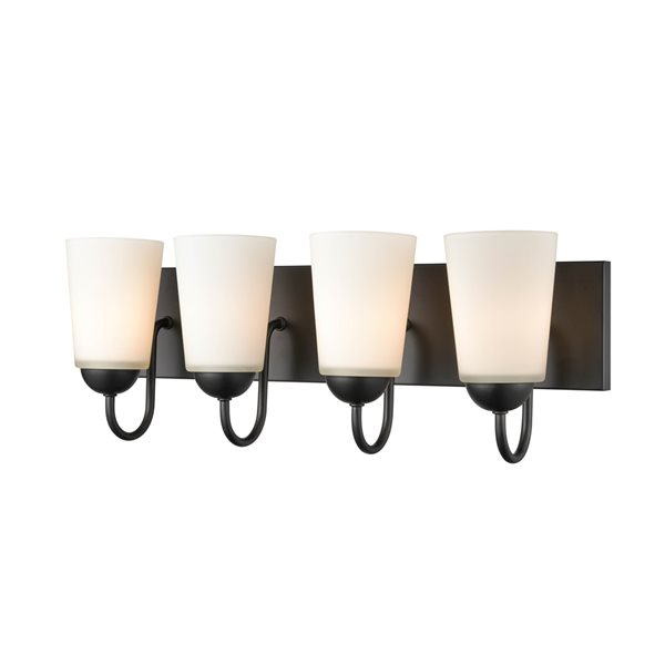 Millennium Lighting 4-light Traditional Black Vanity Light