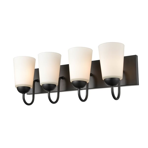 Millennium Lighting 4-light Traditional Black Vanity Light