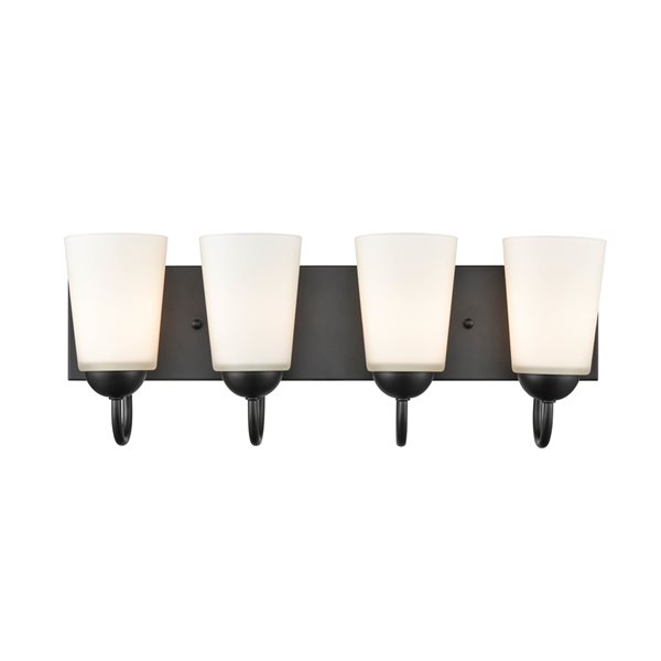 Millennium Lighting 4-light Traditional Black Vanity Light