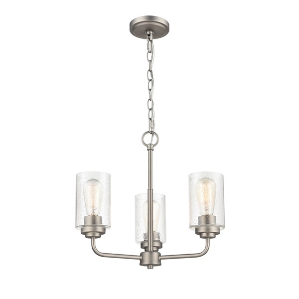 Millennium Lighting Satin Nickel Traditional 3-light Cage Chandelier ...