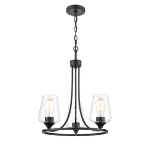 Millennium Lighting Ashford 3-light Matte Black Traditional Cage Chandelier