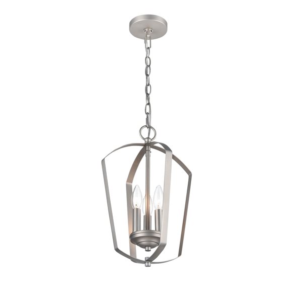 Millennium Lighting 3-light Satin Nickel Traditional Cage Chandelier