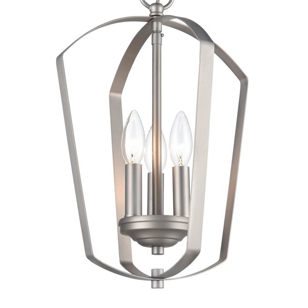 Millennium Lighting 3-light Satin Nickel Traditional Cage Chandelier