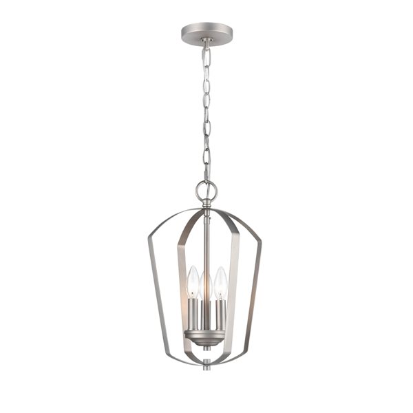 Millennium Lighting 3-light Satin Nickel Traditional Cage Chandelier