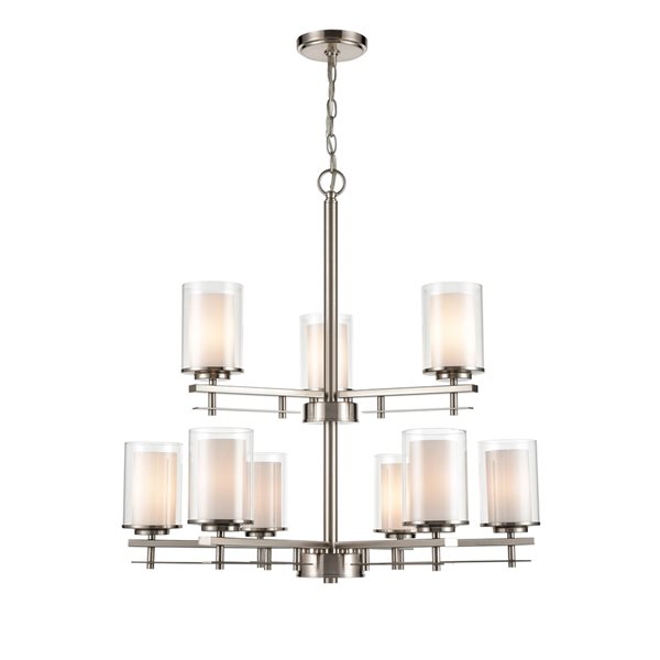 Millennium Lighting 9-light Brushed Nickel Traditional Cage Chandelier