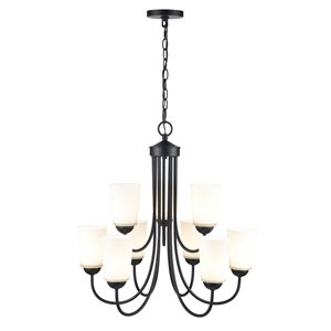 Millennium Lighting Matte Black Traditional 9-light Cage Chandelier
