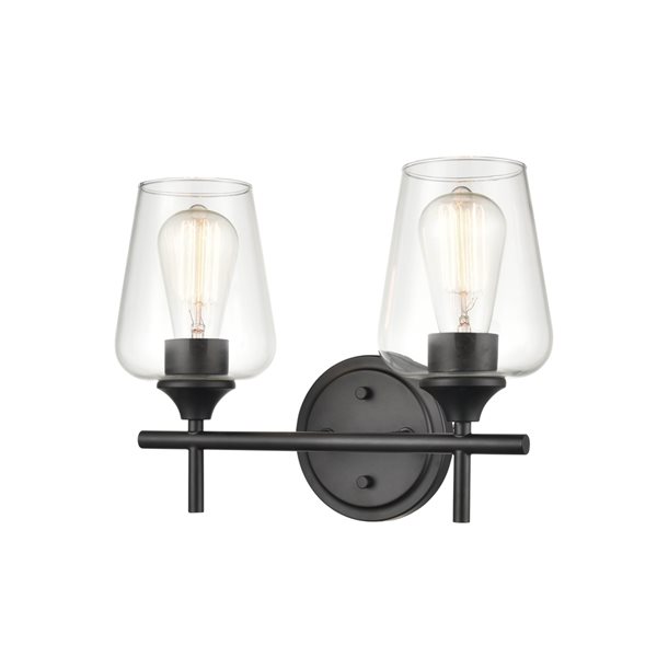 Millennium Lighting Ashford 2-light Black Traditional Vanity Light