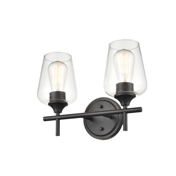 Millennium Lighting Ashford 2-light Black Traditional Vanity Light