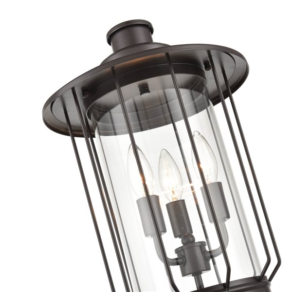 Millennium Lighting Belvoir 15.5-in  3-Light Bronze Traditional Light Post Lantern