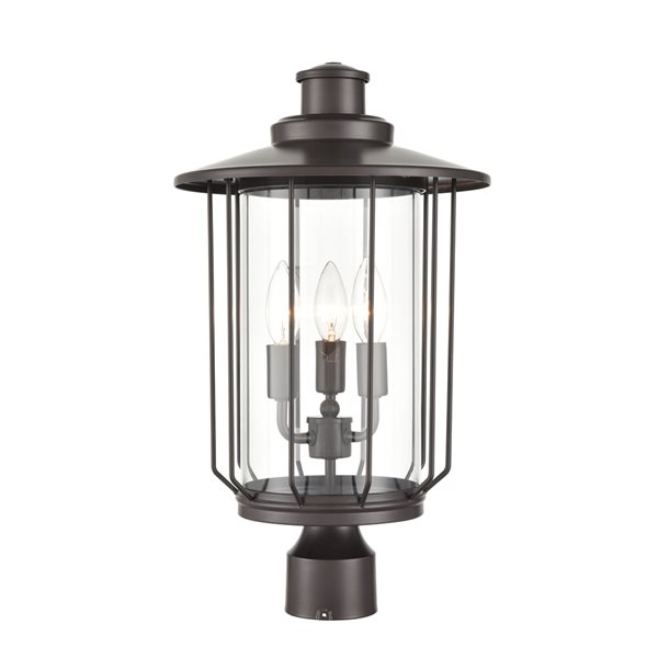 Millennium Lighting Belvoir 15.5-in  3-Light Bronze Traditional Light Post Lantern