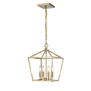 Millennium Lighting Traditional Modern Gold Clear Glass Dome Pendant Light