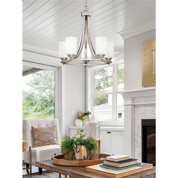 Millennium Lighting Bristo 5-light Satin Nickel Traditional Cage Chandelier