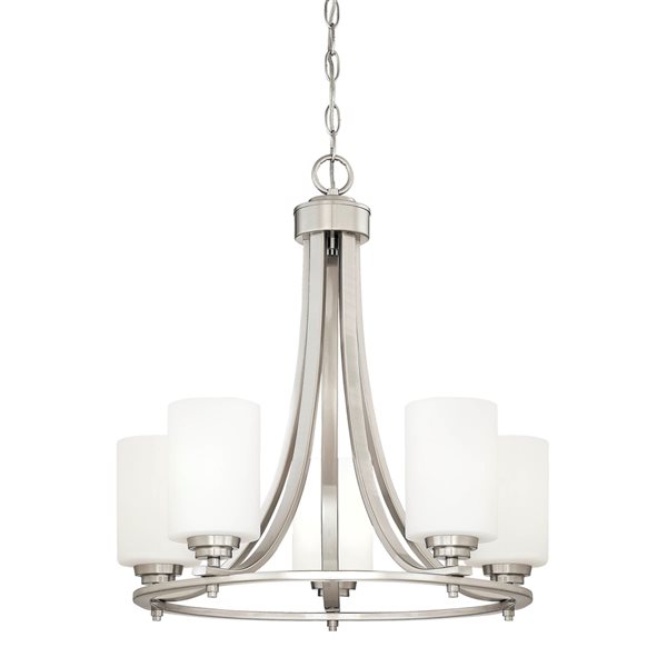 Millennium Lighting Bristo 5-light Satin Nickel Traditional Cage Chandelier