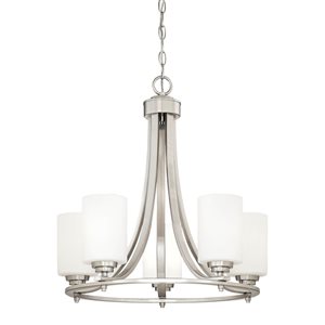 Millennium Lighting Bristo 5-light Satin Nickel Traditional Cage Chandelier