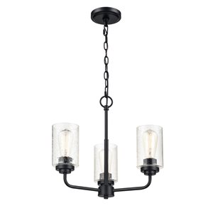 Millennium Lighting Traditional 3-light Cage Chandelier - Matte Black