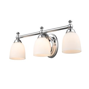 Millennium Lighting 3-light Classic Vanity Light in Chrome