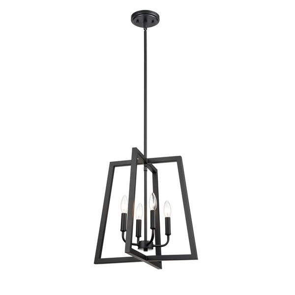 Millennium Lighting Matte Black 4-Light Traditional Dome Pendant Light