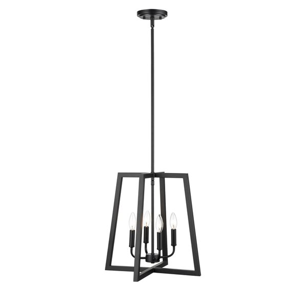 Millennium Lighting Matte Black 4-Light Traditional Dome Pendant Light