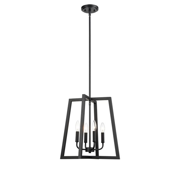 Millennium Lighting Matte Black 4-Light Traditional Dome Pendant Light