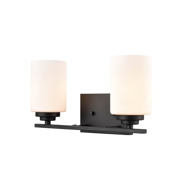 Millennium Lighting Durham 2-light Black Traditional Vanity Light