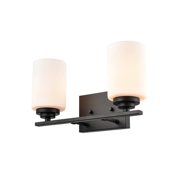 Millennium Lighting Durham 2-light Black Traditional Vanity Light