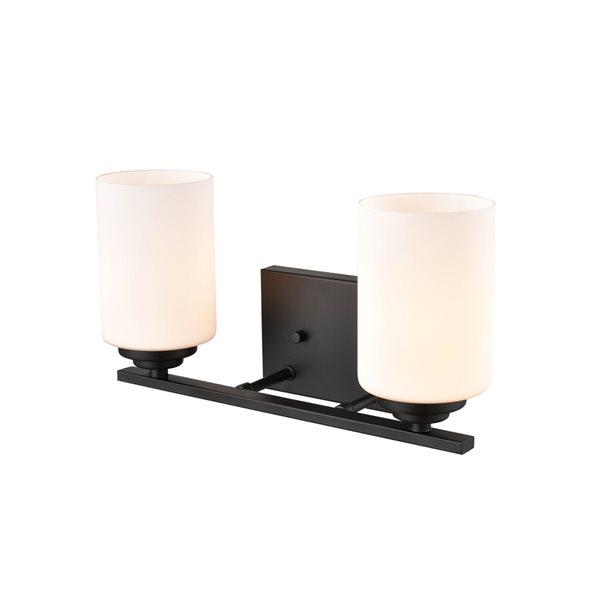 Millennium Lighting Durham 2-light Black Traditional Vanity Light