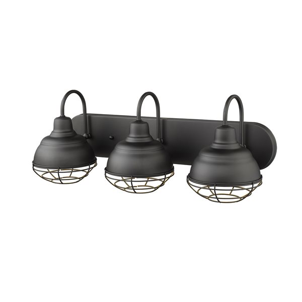 Millennium Lighting Neo-industrial 3-light Black Traditional Vanity Light