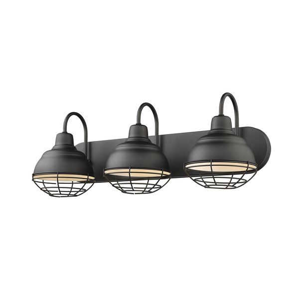 Millennium Lighting Neo-industrial 3-light Black Traditional Vanity Light