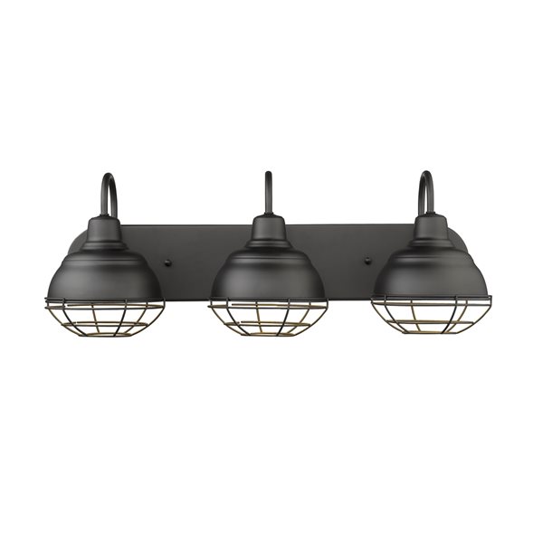 Millennium Lighting Neo-industrial 3-light Black Traditional Vanity Light