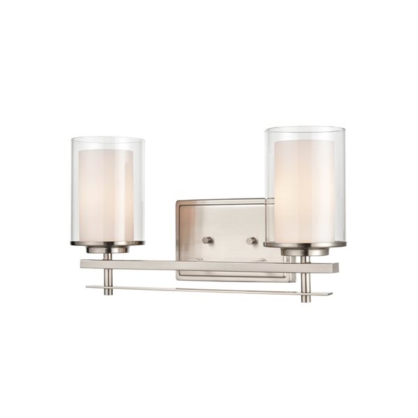 Millennium Lighting 2-light Contemporary Nickel Vanity Light