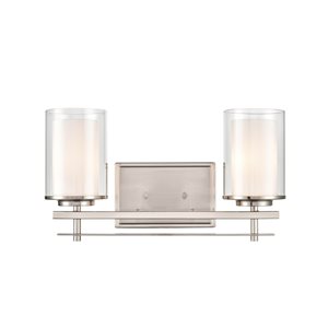 Millennium Lighting 2-light Contemporary Nickel Vanity Light