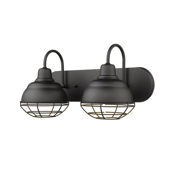 Millennium Lighting Neo-industrial 2-light Black Traditional Vanity Light