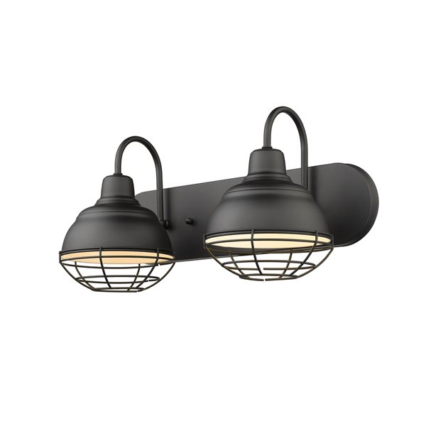 Millennium Lighting Neo-industrial 2-light Black Traditional Vanity Light