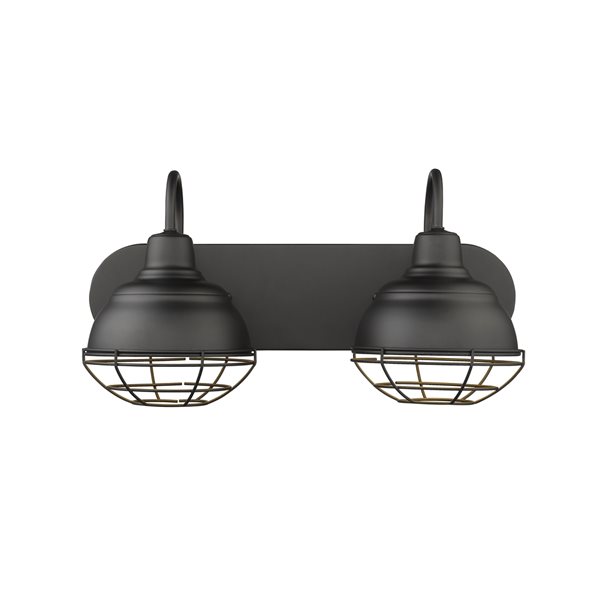 Millennium Lighting Neo-industrial 2-light Black Traditional Vanity Light