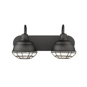 Millennium Lighting Neo-industrial 2-light Black Traditional Vanity Light