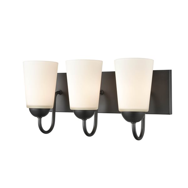 Millennium Lighting 3-light Traditional Black Vanity Light